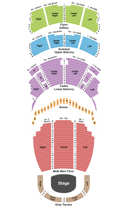 Chicago Symphony Center Harry Potter Seating Chart